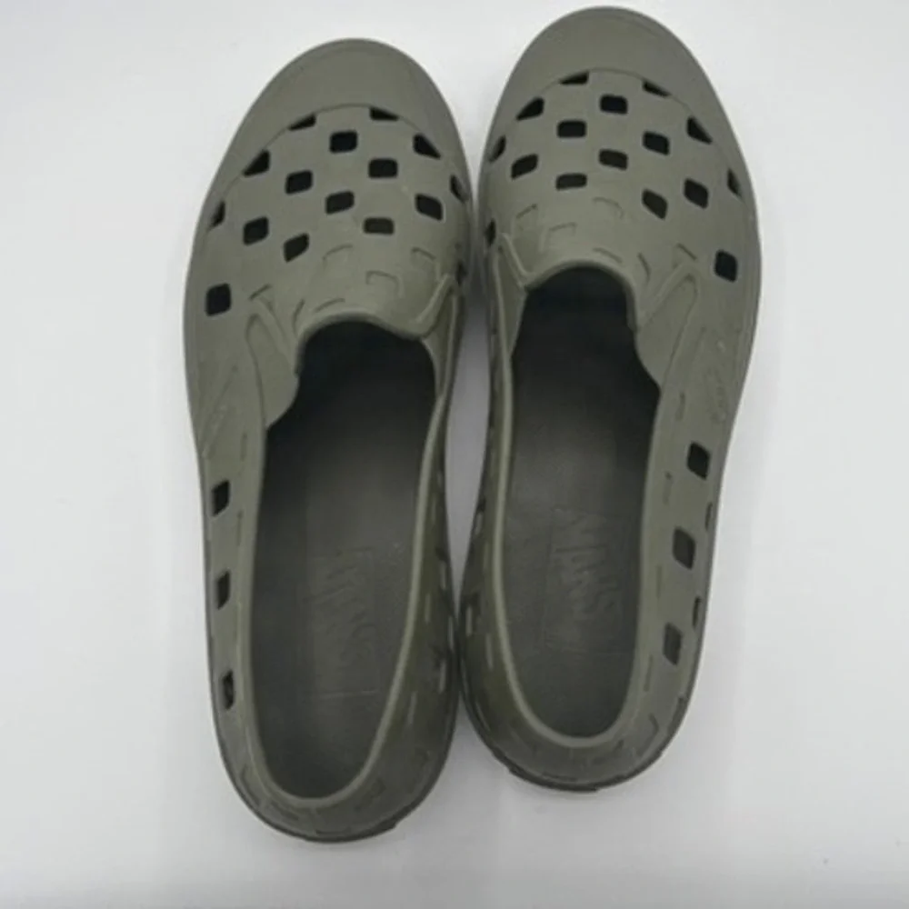Vans Trek Slip-On Mens Sz 13 Grape Leaf Green Rubber Waffle Sole Water Shoes